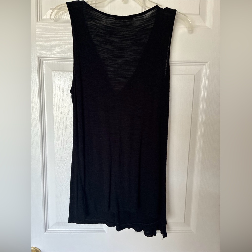 Cable & Gauge Black Textured Knit Top Size M - Picture 3 of 7